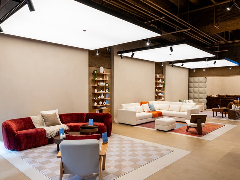 The inside of a furniture store